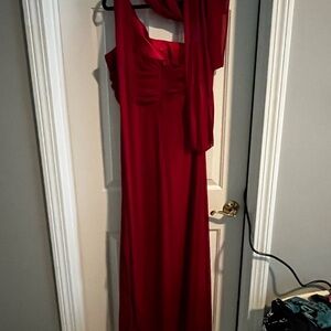 Chic One Shoulder Red Dress